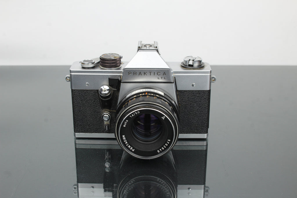 <tc>Praktica</tc> LTL + Obiektyw Pentacon 1.8/50