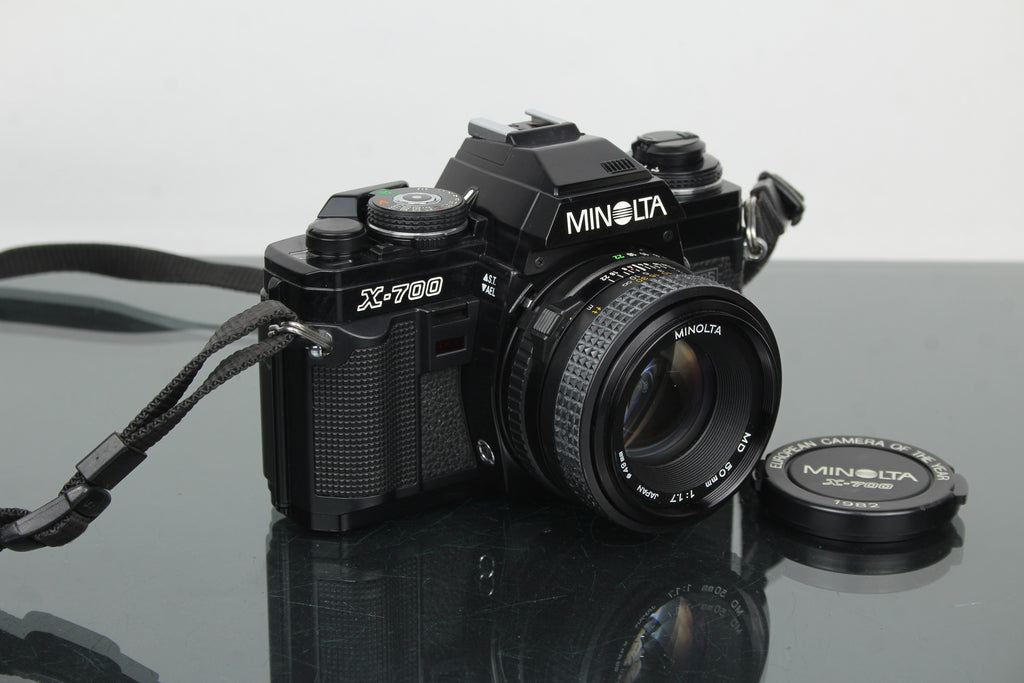 Minolta X-700 + obiektyw MD 50mm 1:1.7