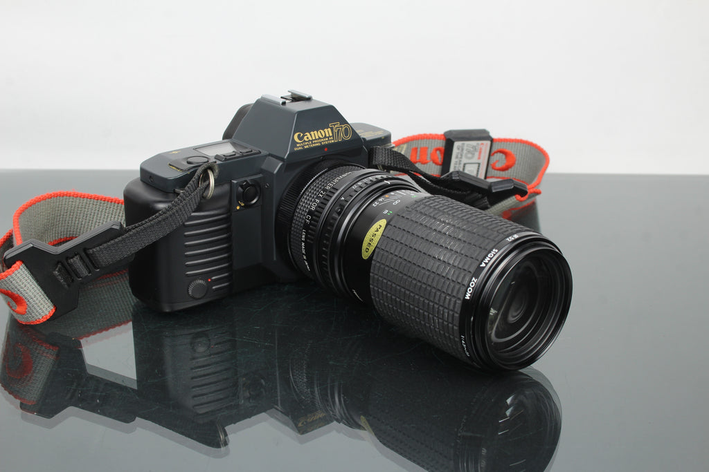 Canon T70 + obiektyw Sigma 80-200mm f/4.5-5.6 FD