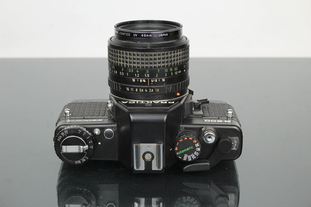 <tc>Praktica</tc> B200 elektroniczny +  <tc>Praktica</tc>obiektyw 50mm 1.8